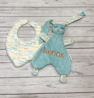 Bib and Bunny Snuggly with name